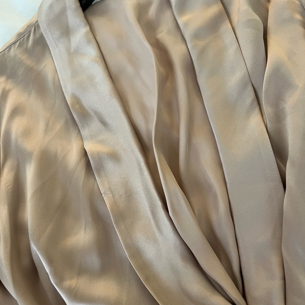 Elegant Satin Wrap Dress - Picture 2 of 3